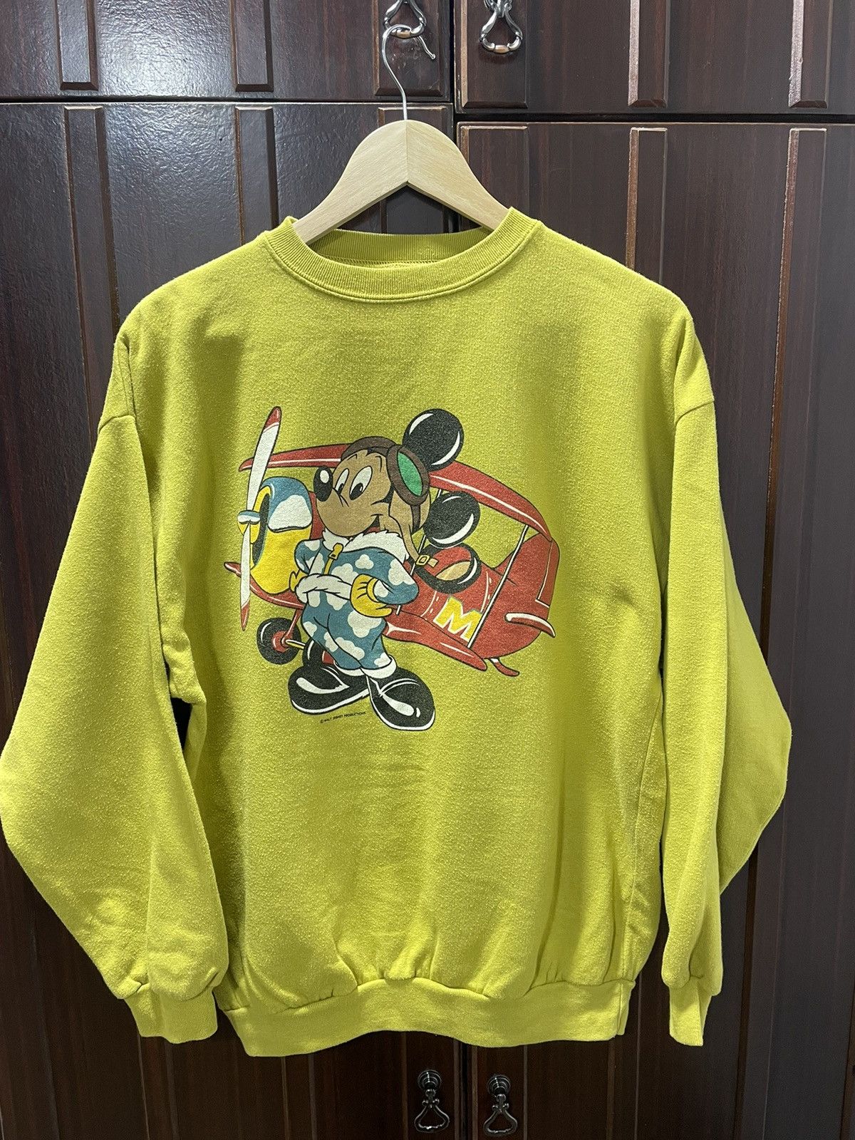 Disney Vintage Disney Airplane Pilot Mickey Mouse Sweater Mens Size US L / EU 52-54 / 3 - 2 Thumbnail