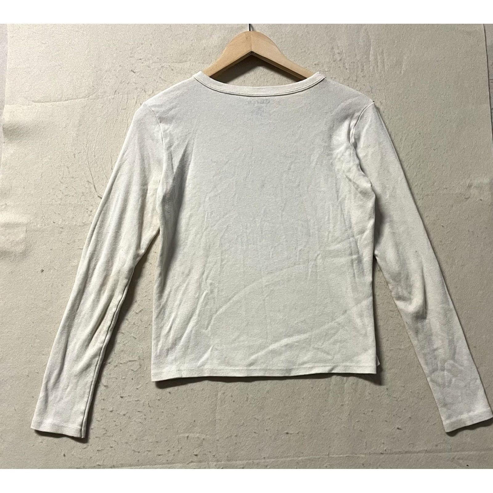 Vintage John Galt Beige Radio Silence Graphic Long Sleeve T-Shirt Size S Women Crew Neck Pullover 100% Cotton Casual Vintage No Size S / US 4 / IT 40 - 2 Thumbnail