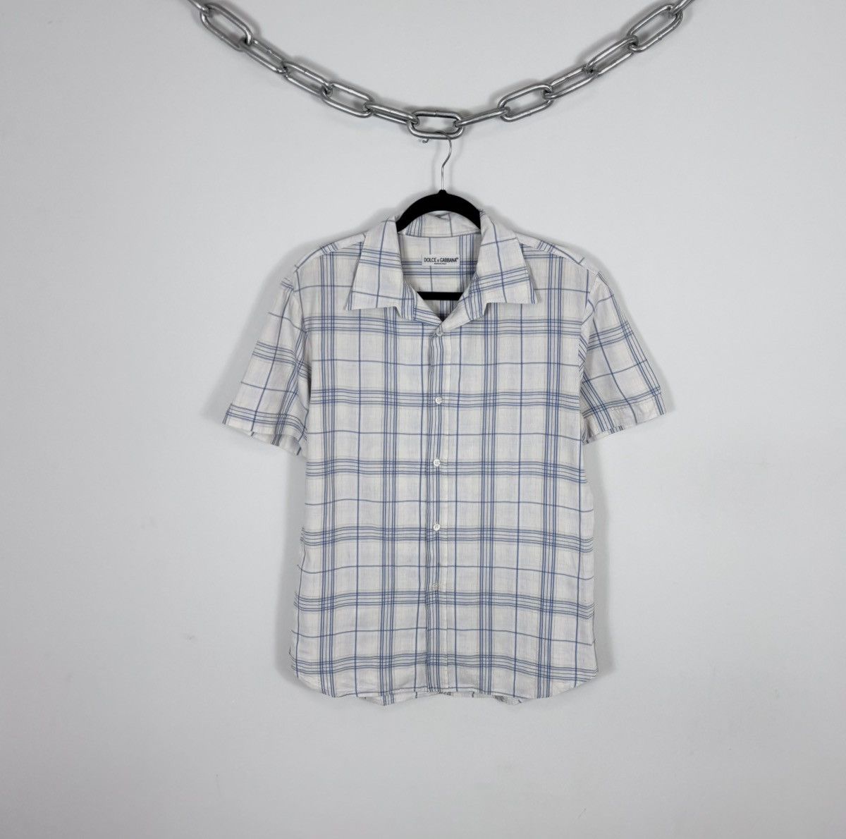 Dolce & Gabbana Vintage Dolce & Gabbana Men’s Madras Short Sleeve Shirt Size US L / EU 52-54 / 3 - 1 Thumbnail