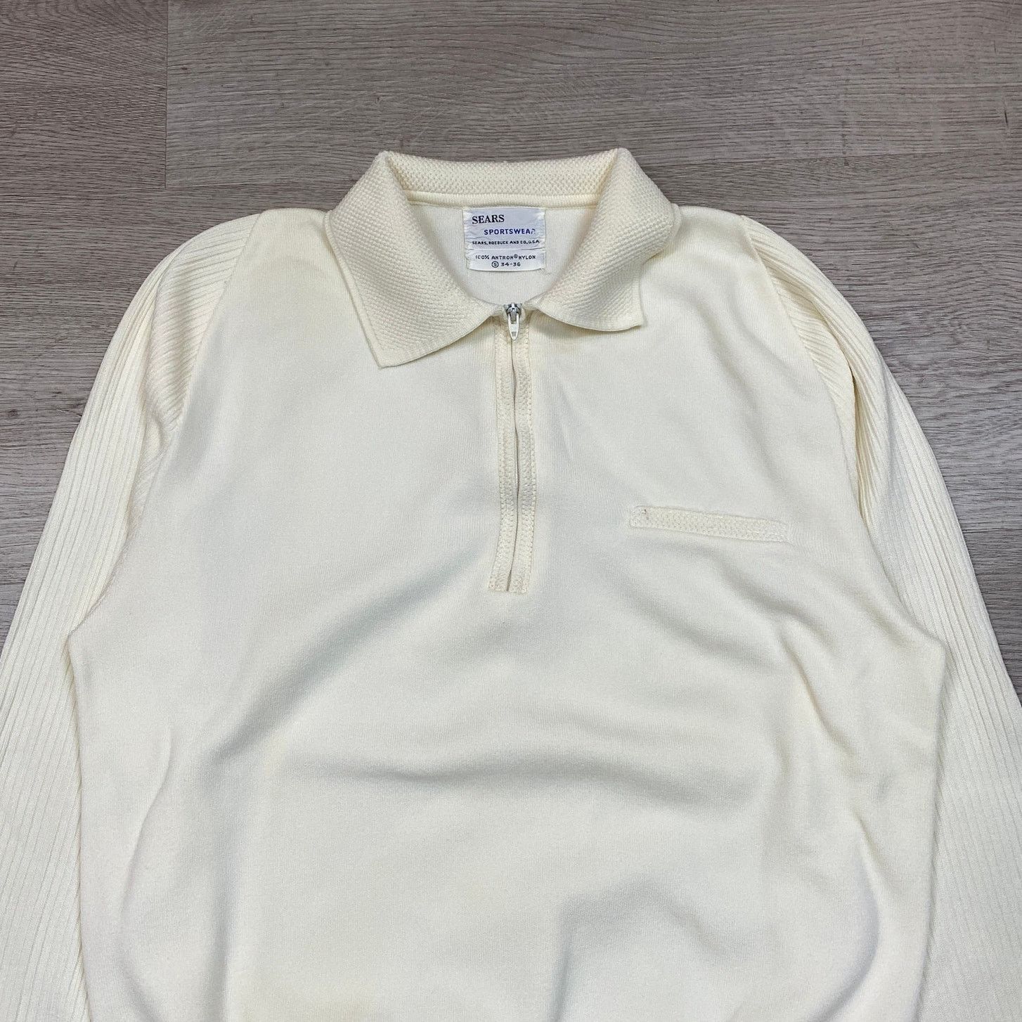 Sears × Vintage VTG 60s Sears Sportswear 1/4 Zip Collar Sweater Small Retro Size US S / EU 44-46 / 1 - 2 Thumbnail