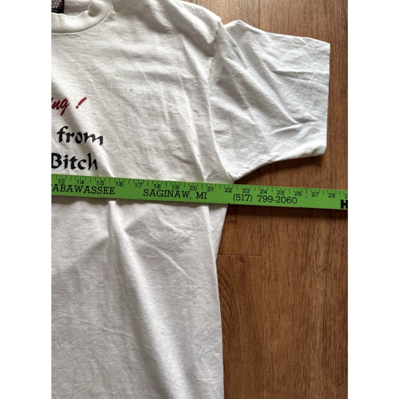 Vintage VINTAGE Unbranded T-Shirt Shirt 0 To *itch Stitch White XL Men Crew Neck Short Sleeve Graphic Print Funny Comedy Size US XL / EU 56 / 4 - 7 Thumbnail