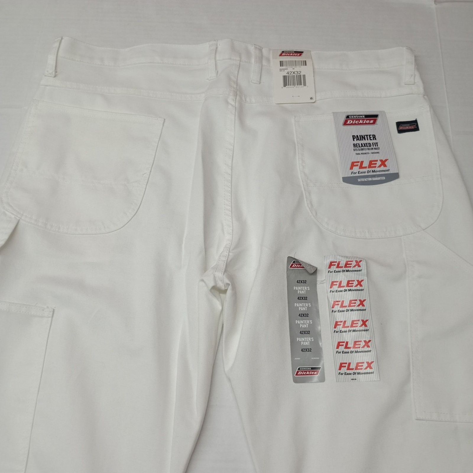 Dickies Dickies Mens White Relaxed Fit Flex Painter Pants Size 42x32 Size US 42 / EU 58 - 7 Thumbnail