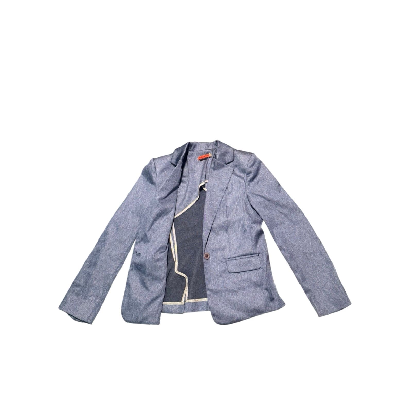 Alice + Olivia Alice + Olivia Light Blue Blazer Silk Lining Blazer Size Medium Women's Blazer Blazer Basic Jacket Lined Spring Fall Regular Size M / US 6-8 / IT 42-44 - 5 Thumbnail