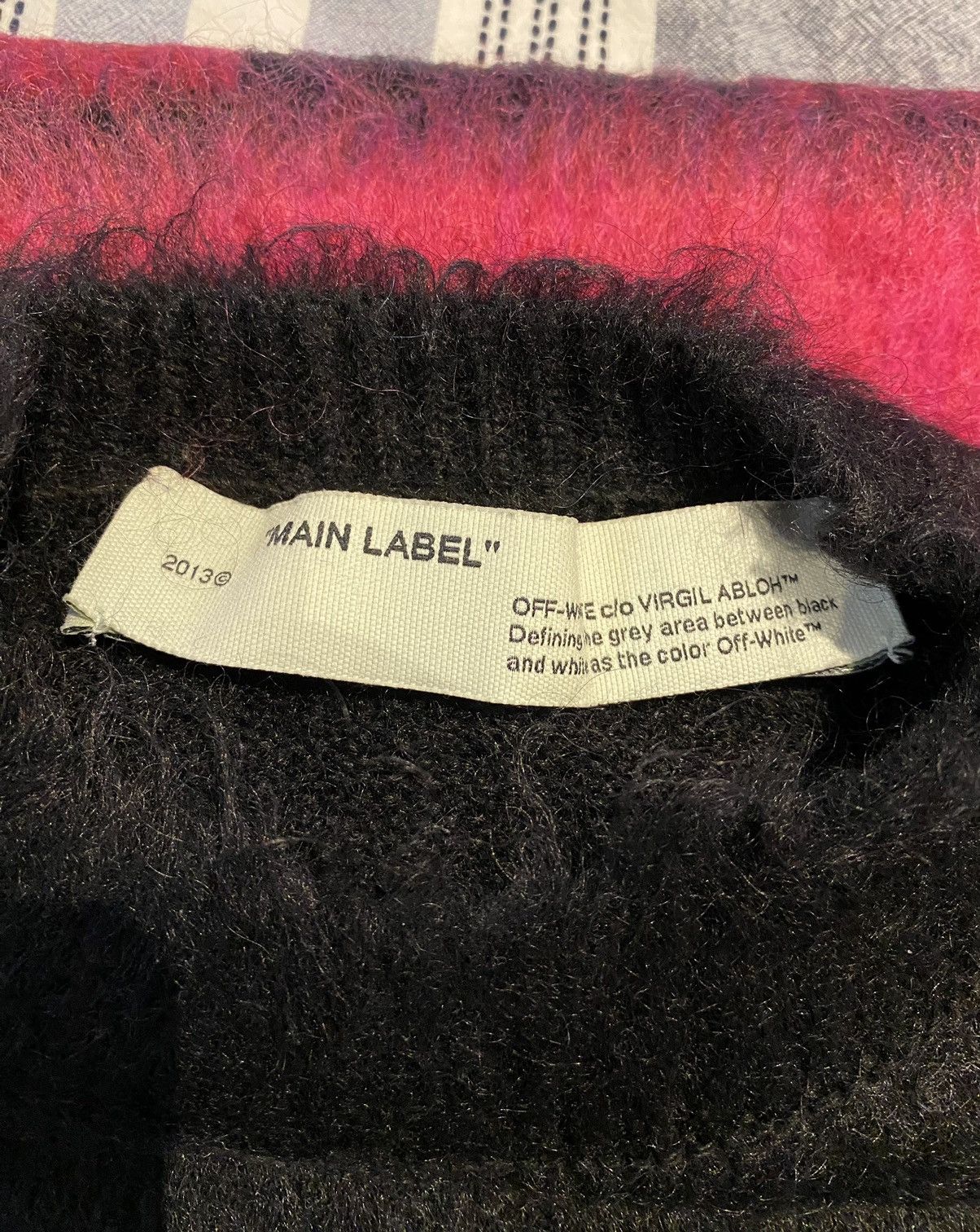 Off-White Black Mohair Diag Sweater (Off-White) Size US S / EU 44-46 / 1 - 12 Thumbnail