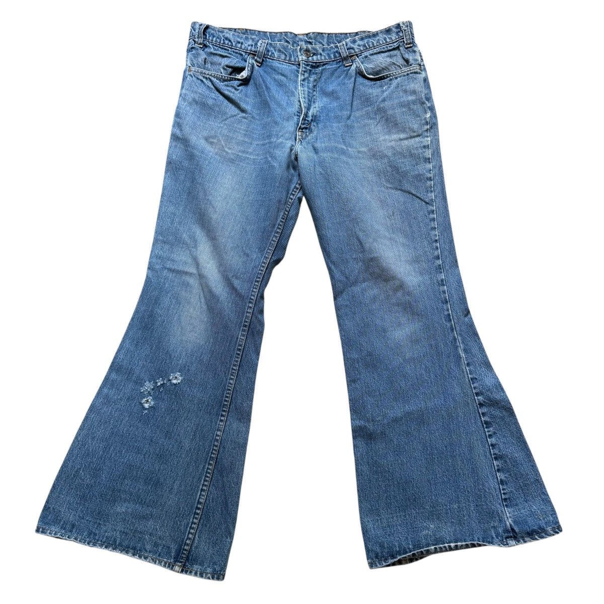 Vintage 60s 70s Orange Tab Levis bell bottom flare jeans