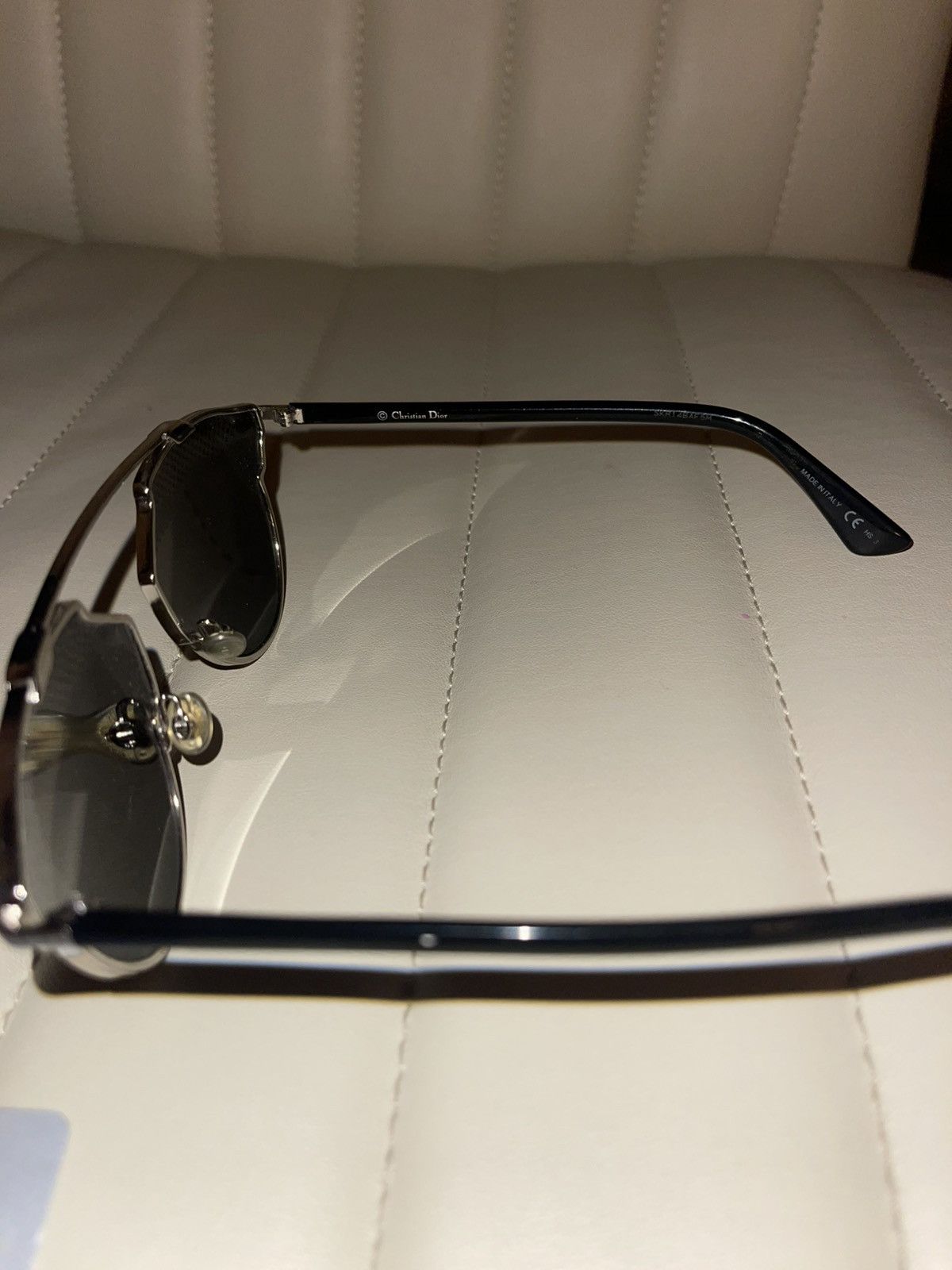 Christian Dior Monsieur Christian Dior Black and Silver Sunglasses Size ONE SIZE - 2 Thumbnail