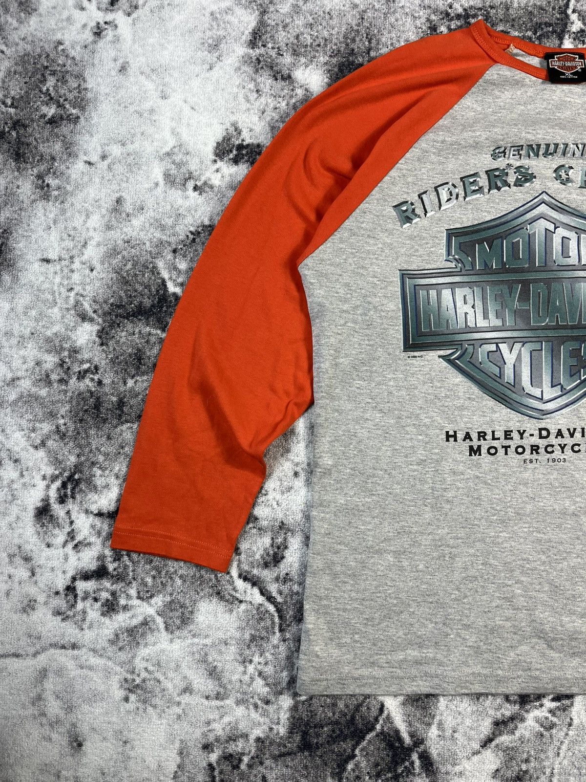 Harley Davidson Vintage Harley-Davidson Raglan Tee – 1996 Size US XL / EU 56 / 4 - 2 Thumbnail