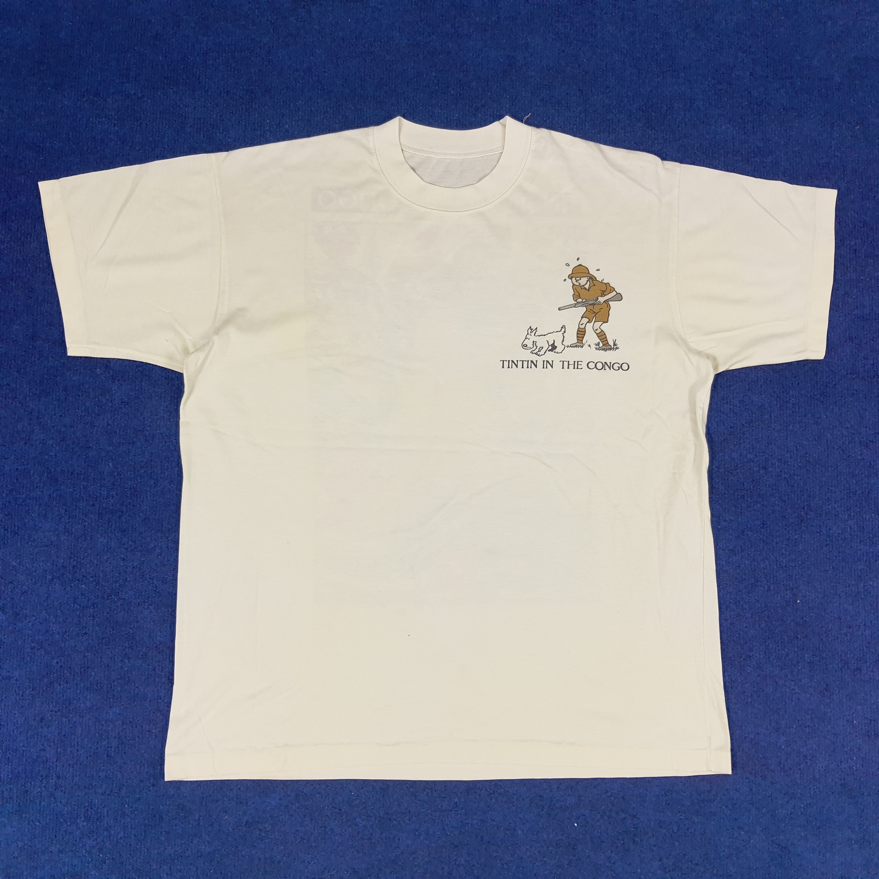 Vintage Vintage The Adventure of Tintin in The Congo Photo Tee Size US XL / EU 56 / 4 - 3 Thumbnail