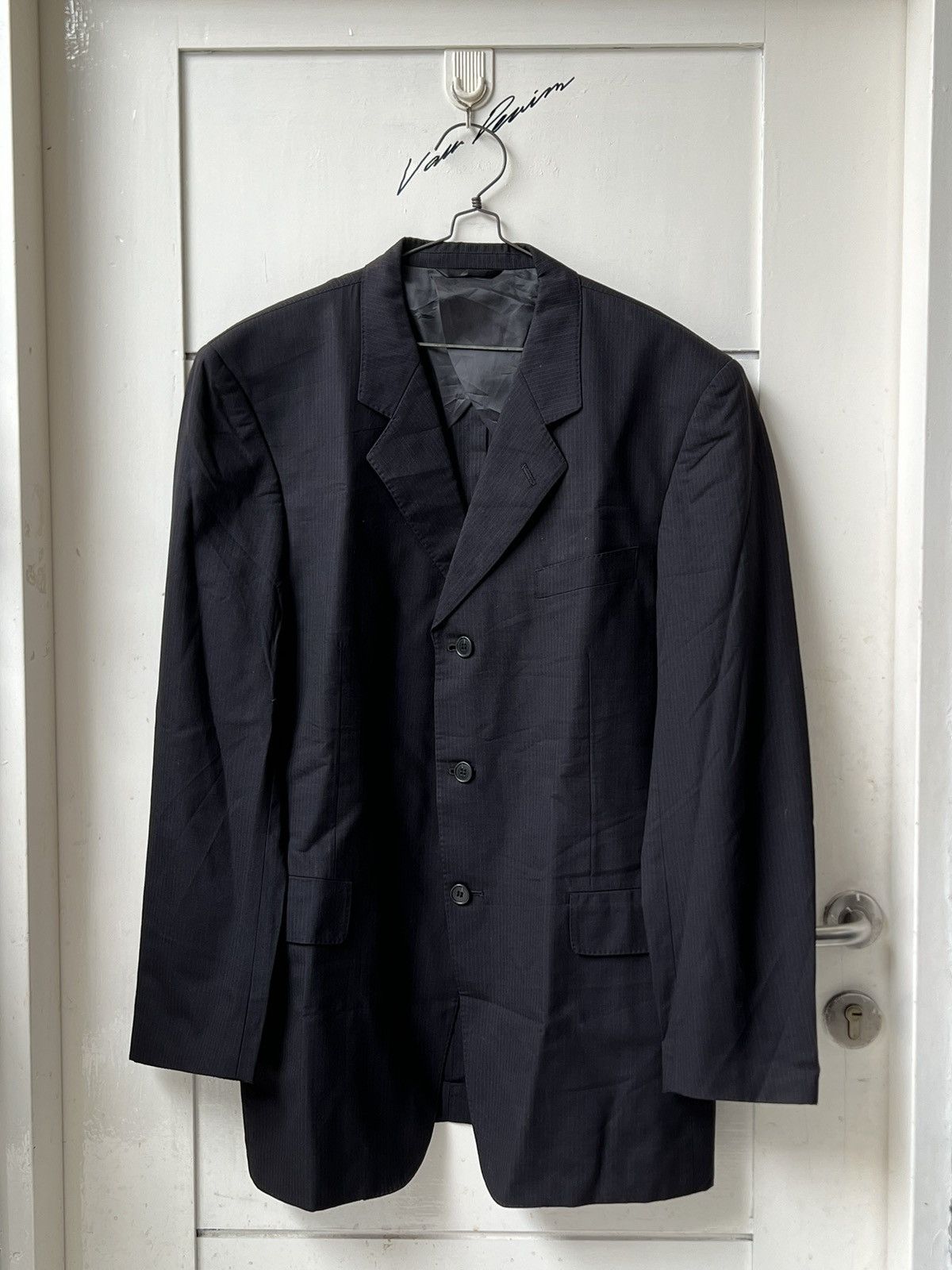 Yohji Yamamoto BLACK SCANDAL COTTON DRILL PIPING POCKETS JACKET HJ