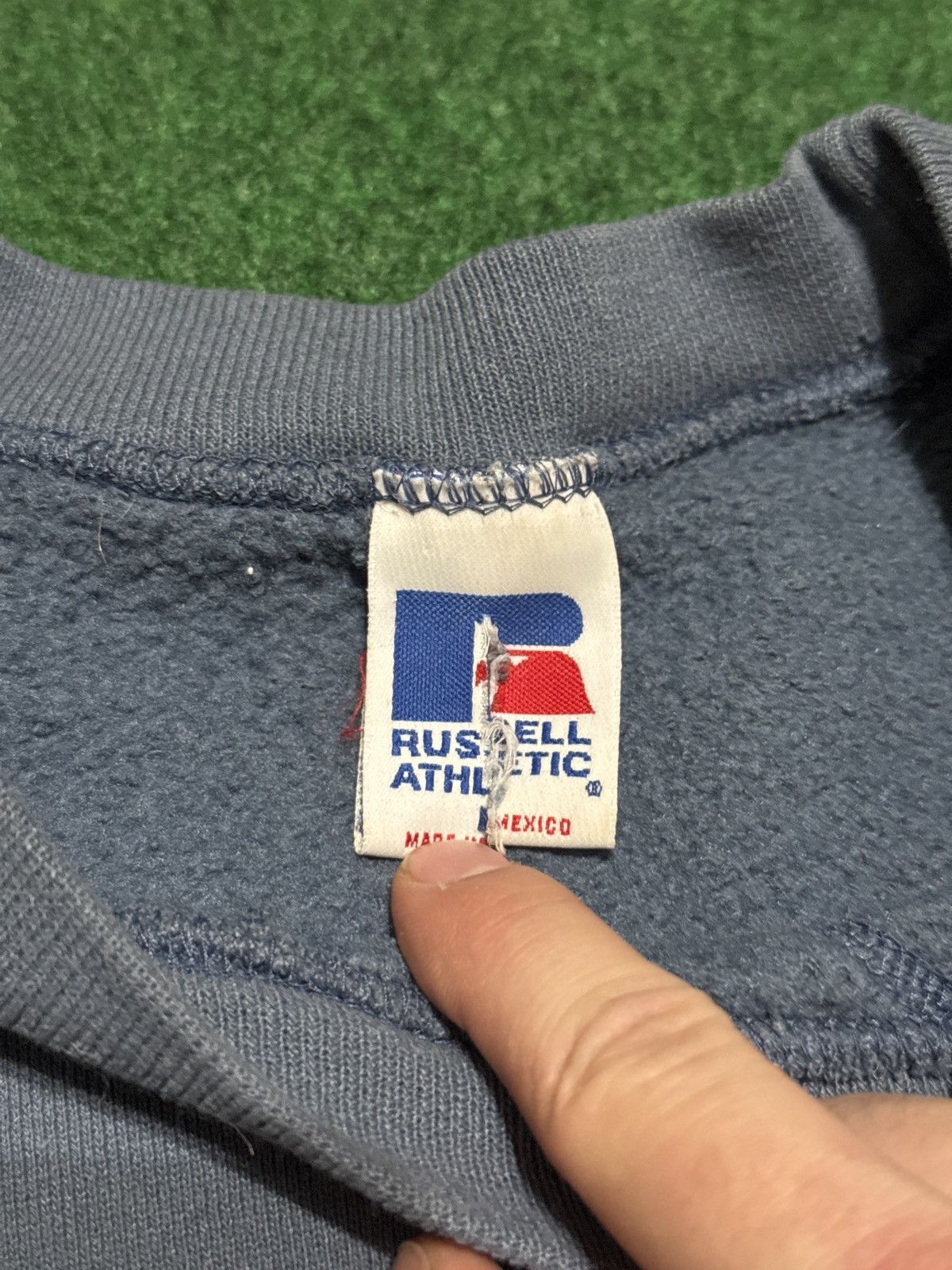Russell Athletic Vintage 90s Russell Athletic Slate Blue Blank Lg Sweatshirt Size US L / EU 52-54 / 3 - 2 Thumbnail