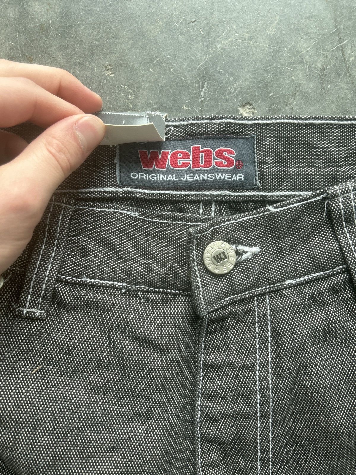 JNCO × Vintage BNWT Vintage Y2K Webs Denim Cargo Shorts Size US 34 / EU 50 - 3 Thumbnail