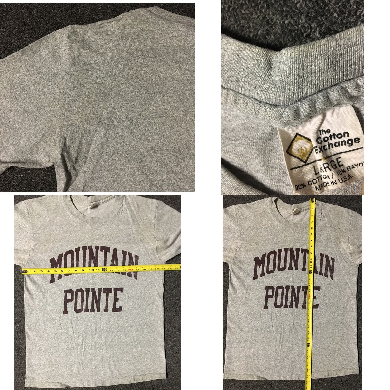 Vintage VINTAGE Mountain Pointe Faded Spellout Shirt XL Gray Size US XL / EU 56 / 4 - 8 Thumbnail