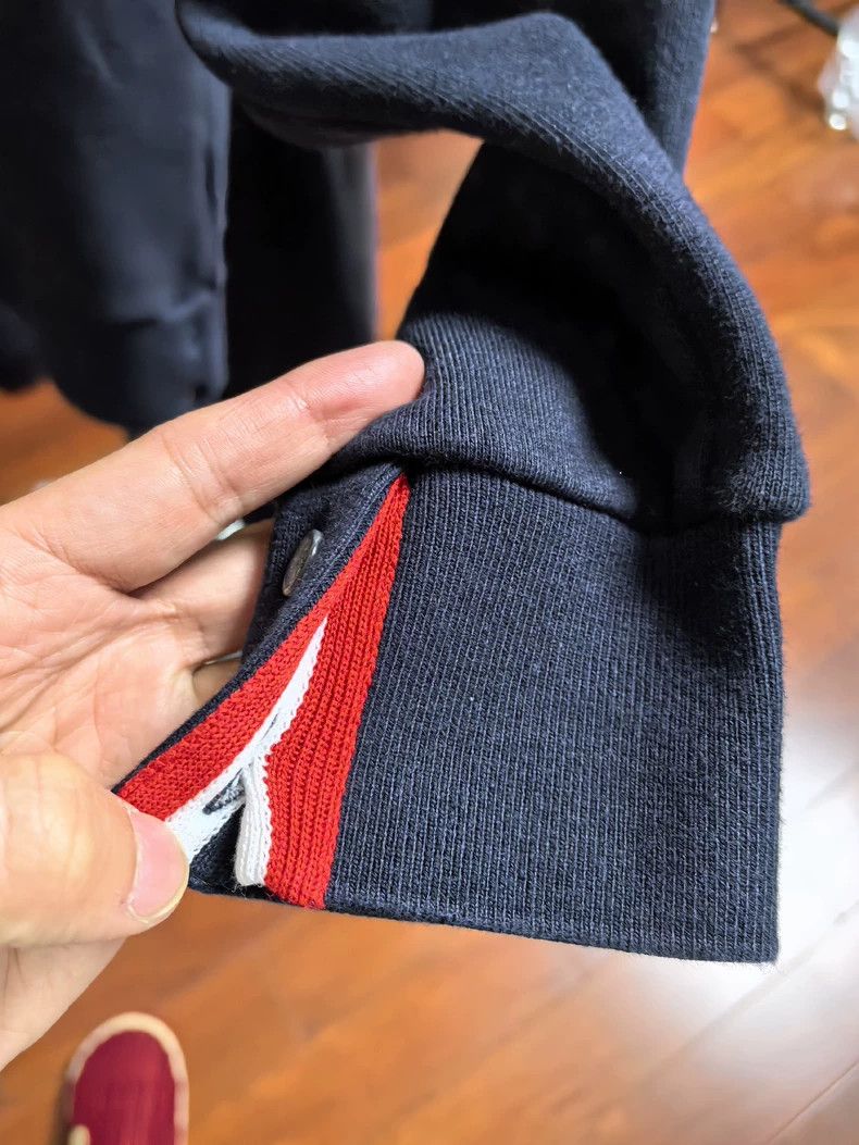 Thom Browne Thom Browne size2 A striped hoodie with a ribbon on the bac Size US M / EU 48-50 / 2 - 7 Thumbnail