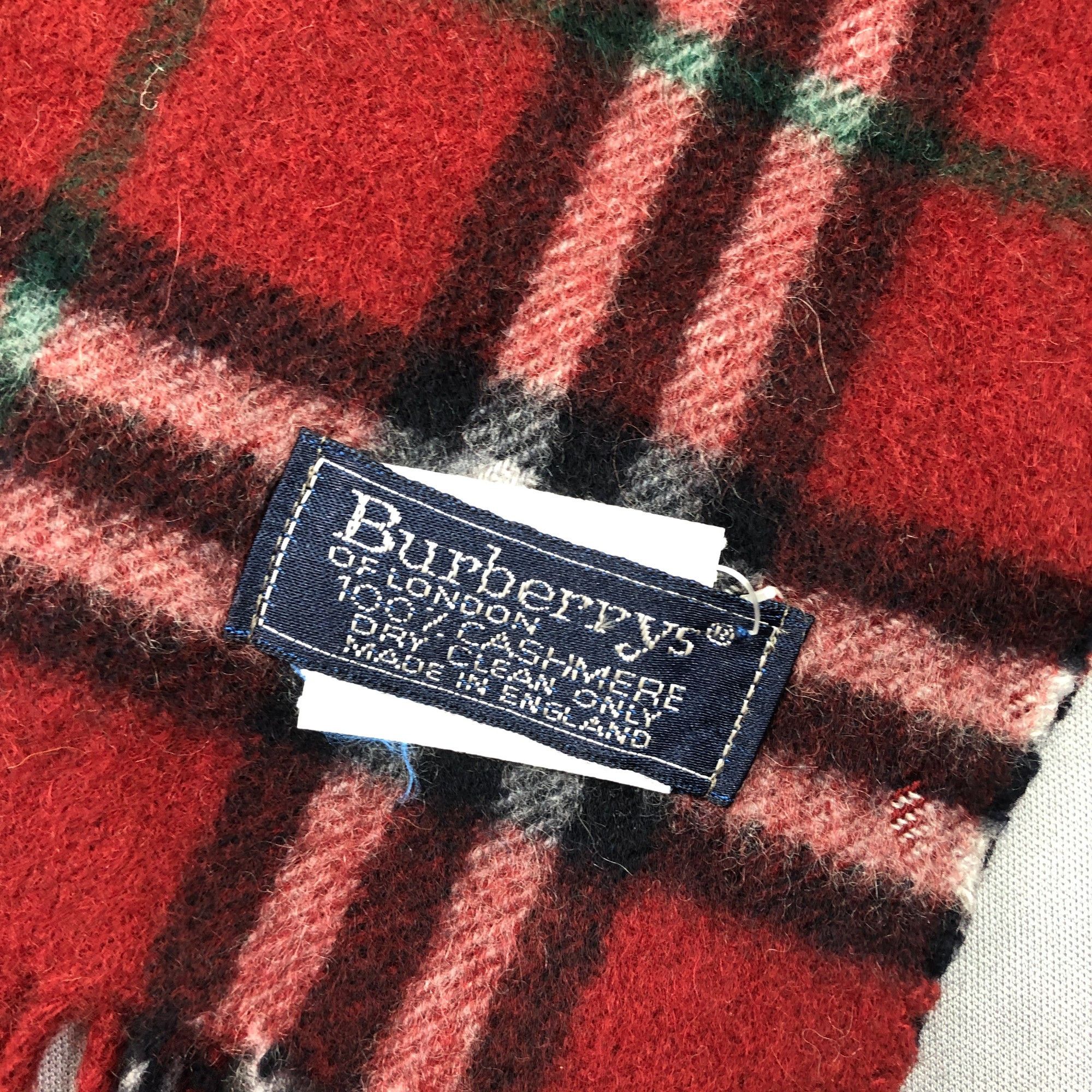 Burberry Vintage Burberrys Scarf Muffler Wool Cashmere Scarves Size ONE SIZE - 4 Thumbnail