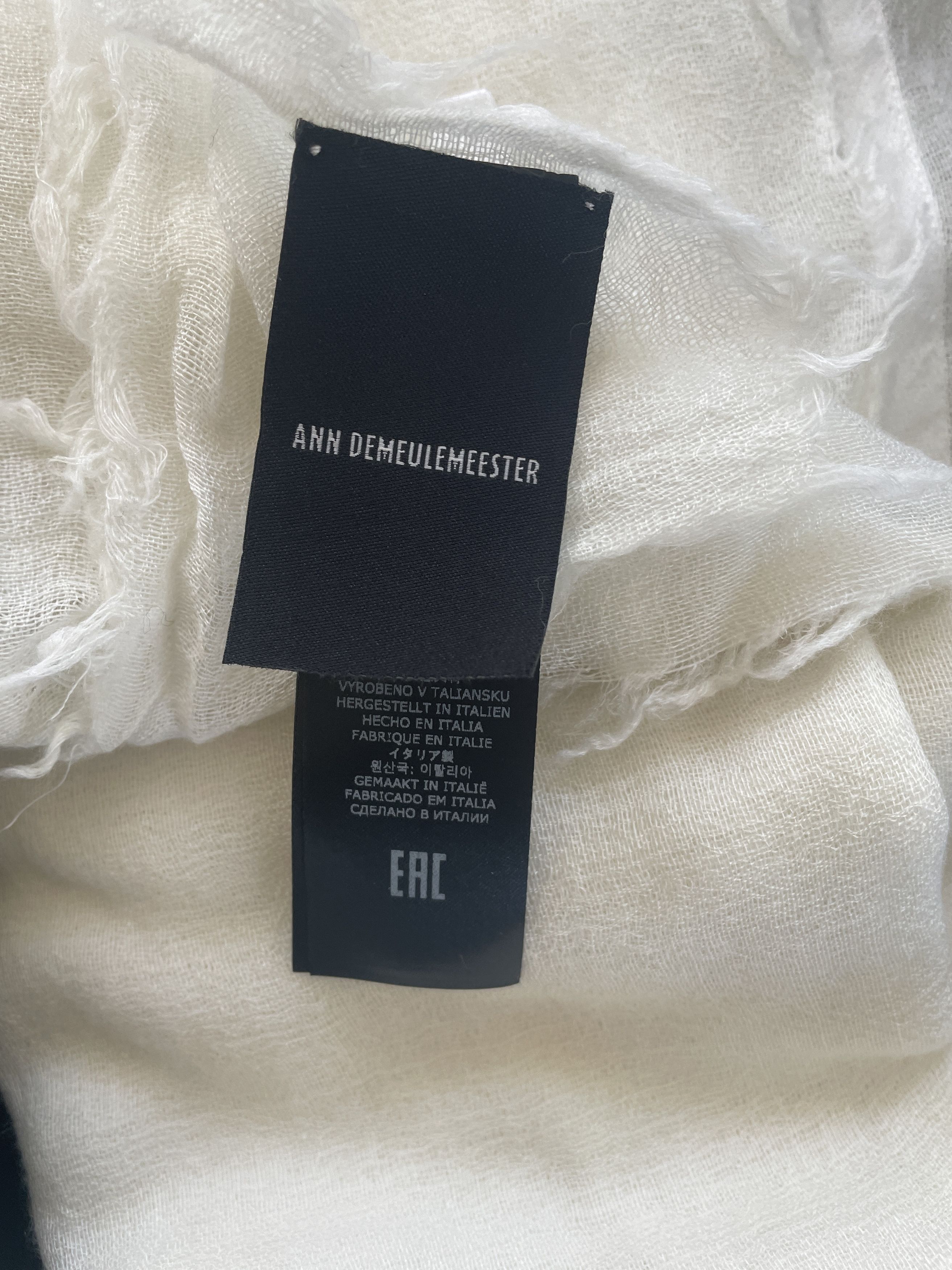 Ann Demeulemeester Sasha wool, silk, and cashmere scarf Size ONE SIZE - 6 Thumbnail
