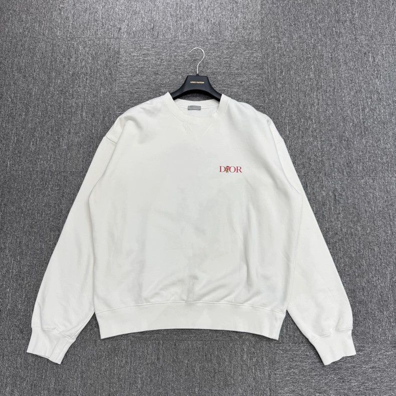 Dior Dior Embroidered floral sweatshirt Size US XXL / EU 58 / 5 - 1 Thumbnail