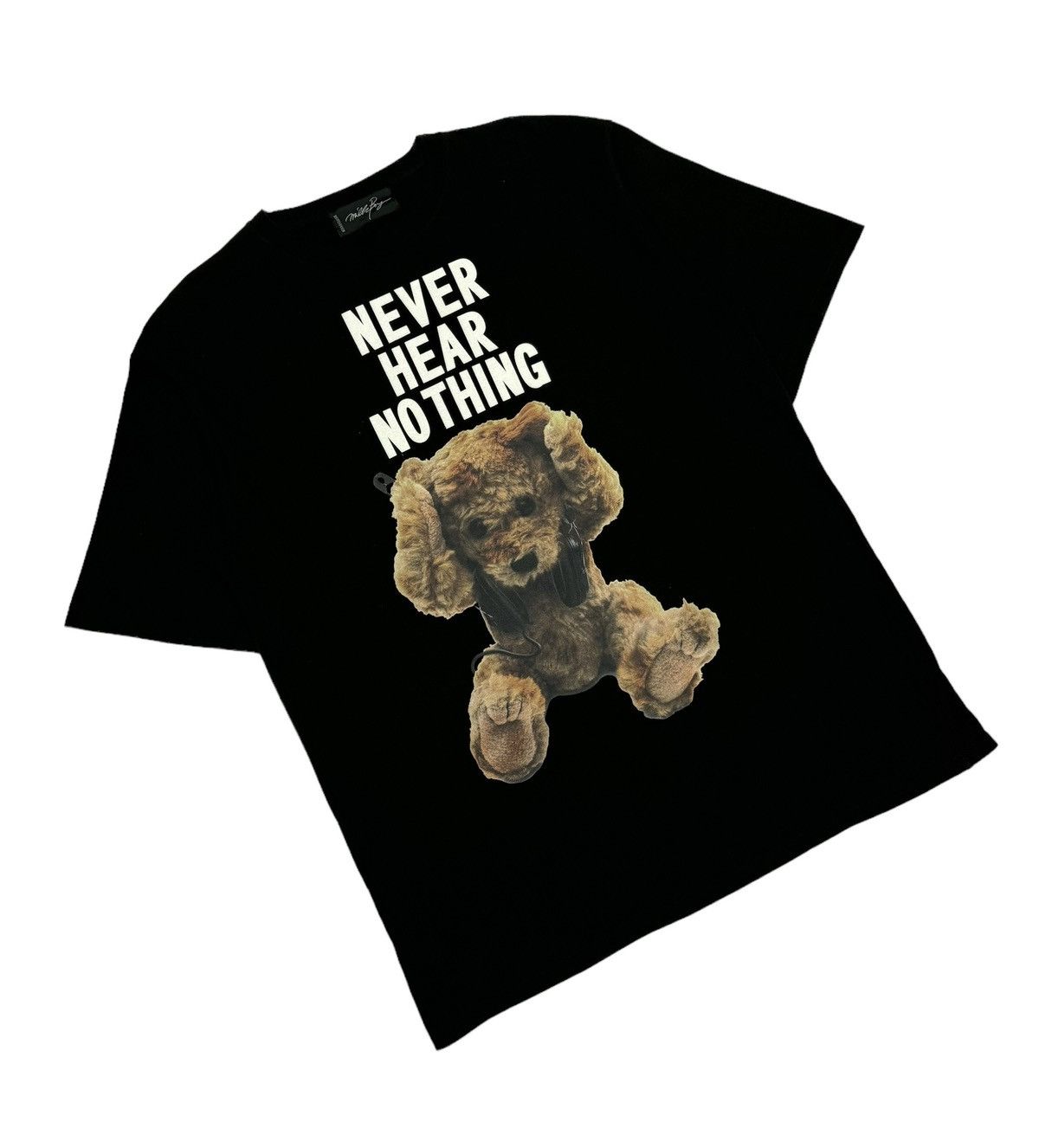 Japanese Brand Milk Boy *Never Hear Nothing* Bear Oversized Tee Size US XL / EU 56 / 4 - 8 Thumbnail