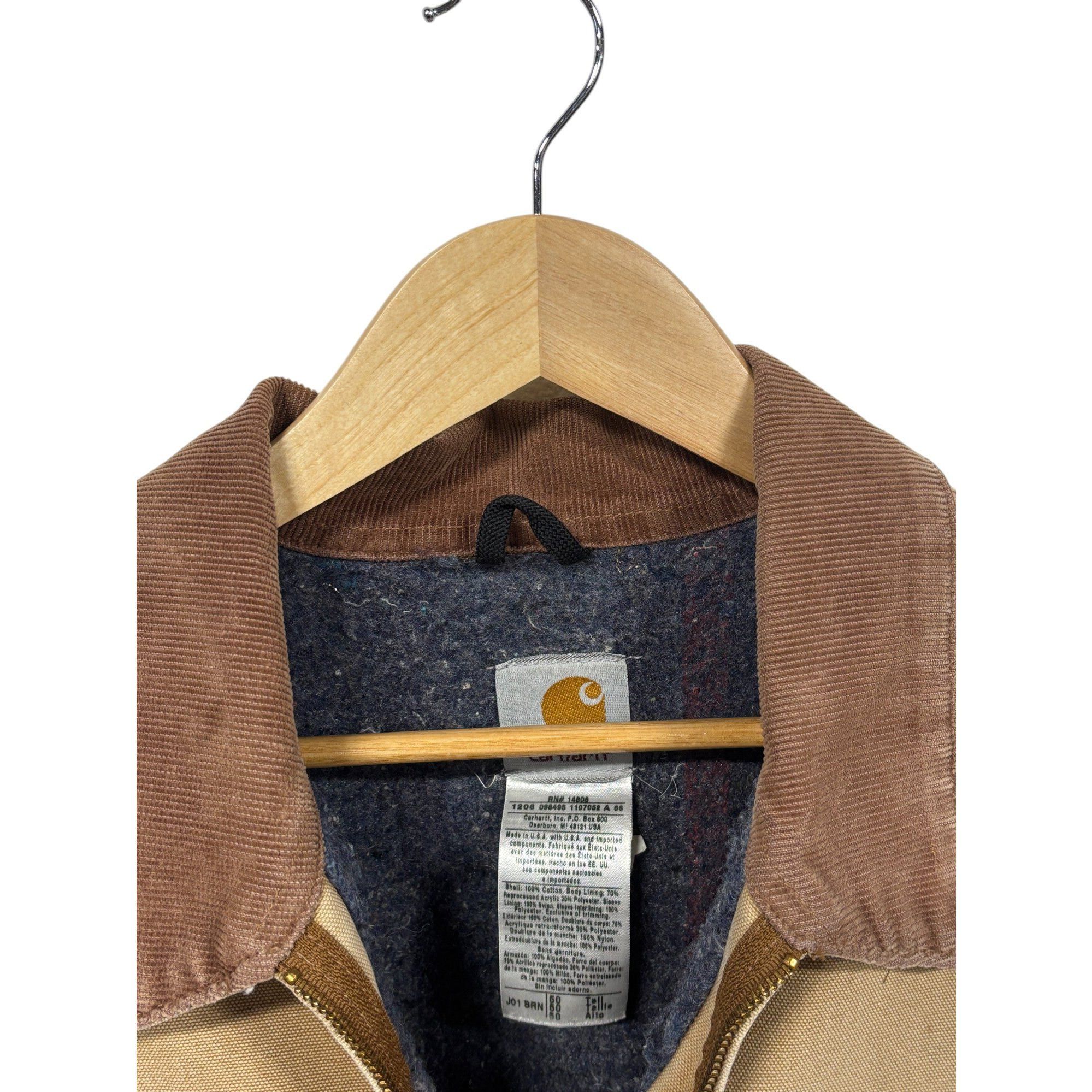 Carhartt Vintage Carhartt Made in USA J01 Brown Detroit Jacket Blanke Size US XXL / EU 58 / 5 - 3 Thumbnail
