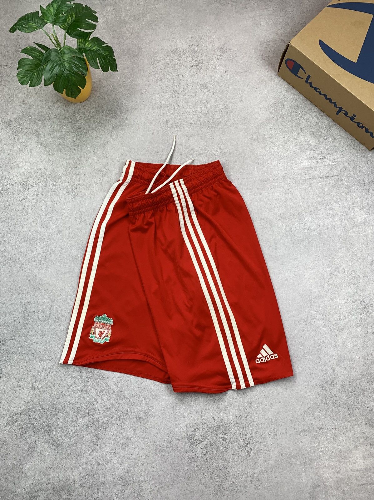 Adidas Adidas FC Liverpool 2008 Home Shorts Red\White Mens Size L Size US 32 / EU 48 - 3 Thumbnail