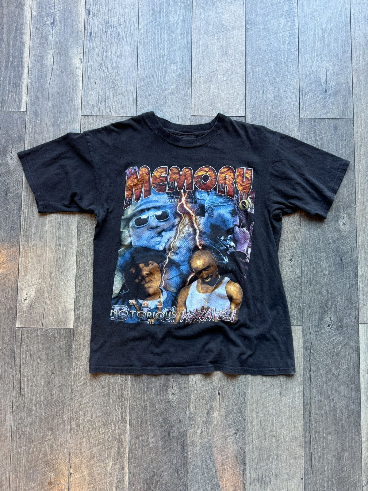 Vintage Vintage 90s Tupac Biggie In Memory Stop The Violence Rap Tee Size US L / EU 52-54 / 3 - 1 Thumbnail