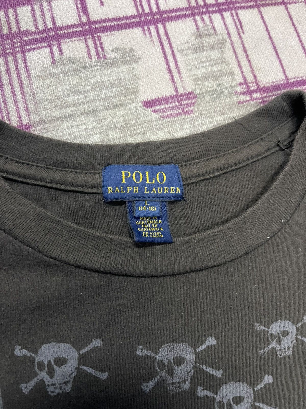Polo Ralph Lauren VINTAGE SUN FADED POLO RALPH LAUREN SKULLS FLAG VERY RARE Size US L / EU 52-54 / 3 - 5 Thumbnail