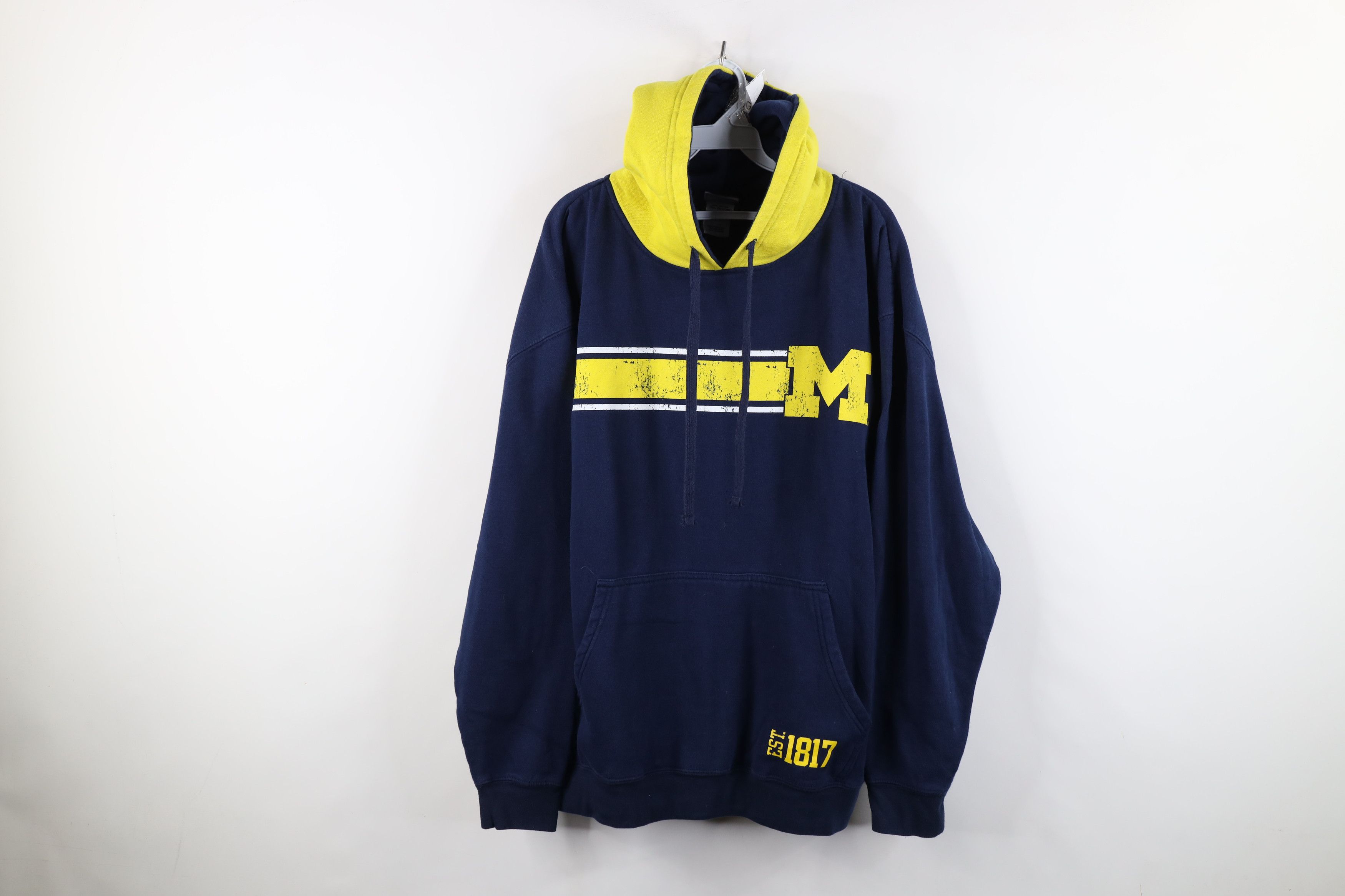 Vintage Vintage Y2K Spell Block M University of Michigan Hoodie Blue Size US XL / EU 56 / 4 - 1 Thumbnail