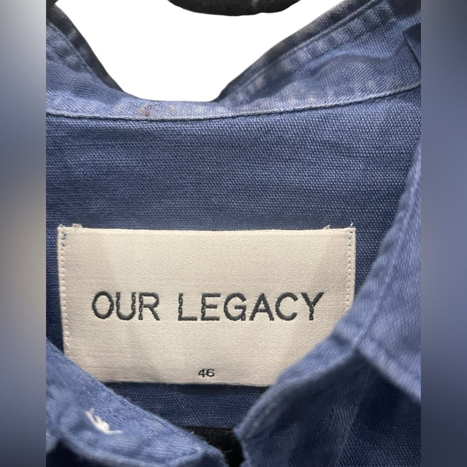 Our Legacy Our Legacy Oxford Shirt Mens Size 46 Blue Cotton Size US M / EU 48-50 / 2 - 3 Thumbnail