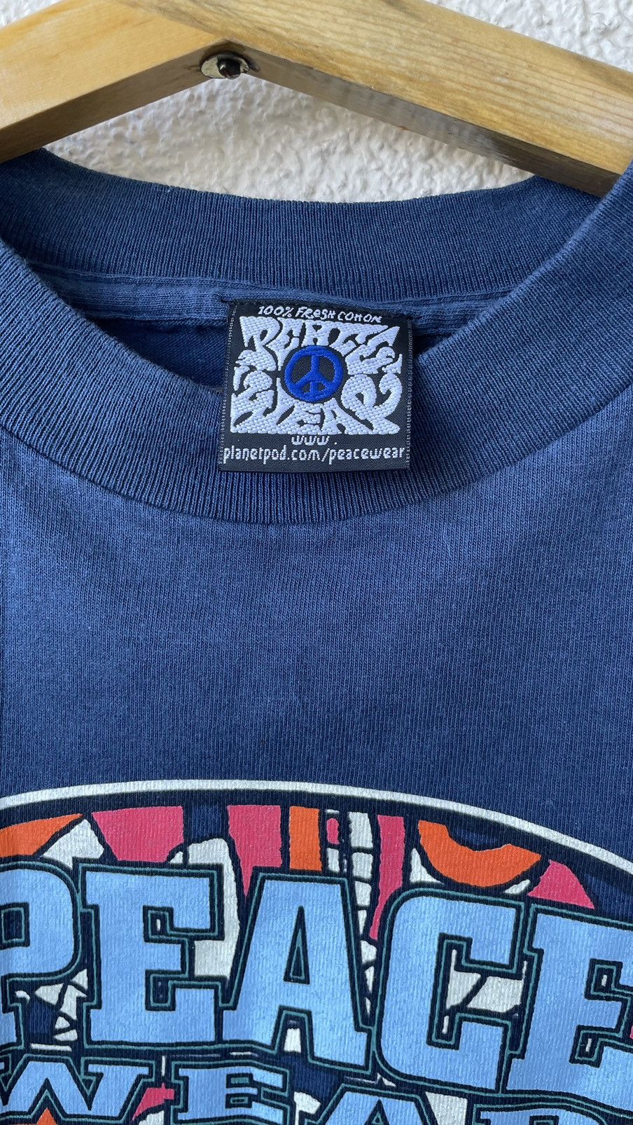 Vintage Vintage 90s the art of peace graphic t shirt rare large Size US XL / EU 56 / 4 - 4 Thumbnail