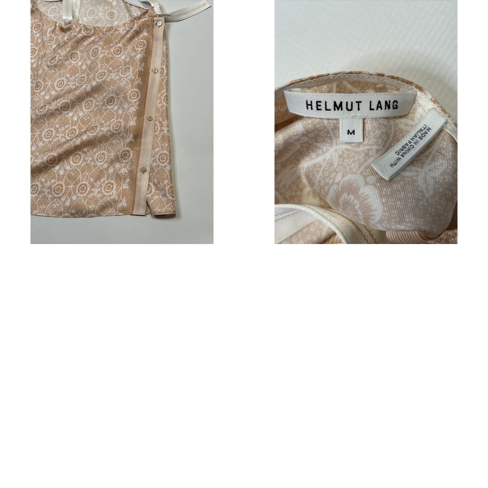 Helmut Lang Helmut Lang Peach Silk Ornamental Floral Tank Ladies Womens M Casual Size M / US 6-8 / IT 42-44 - 8 Thumbnail