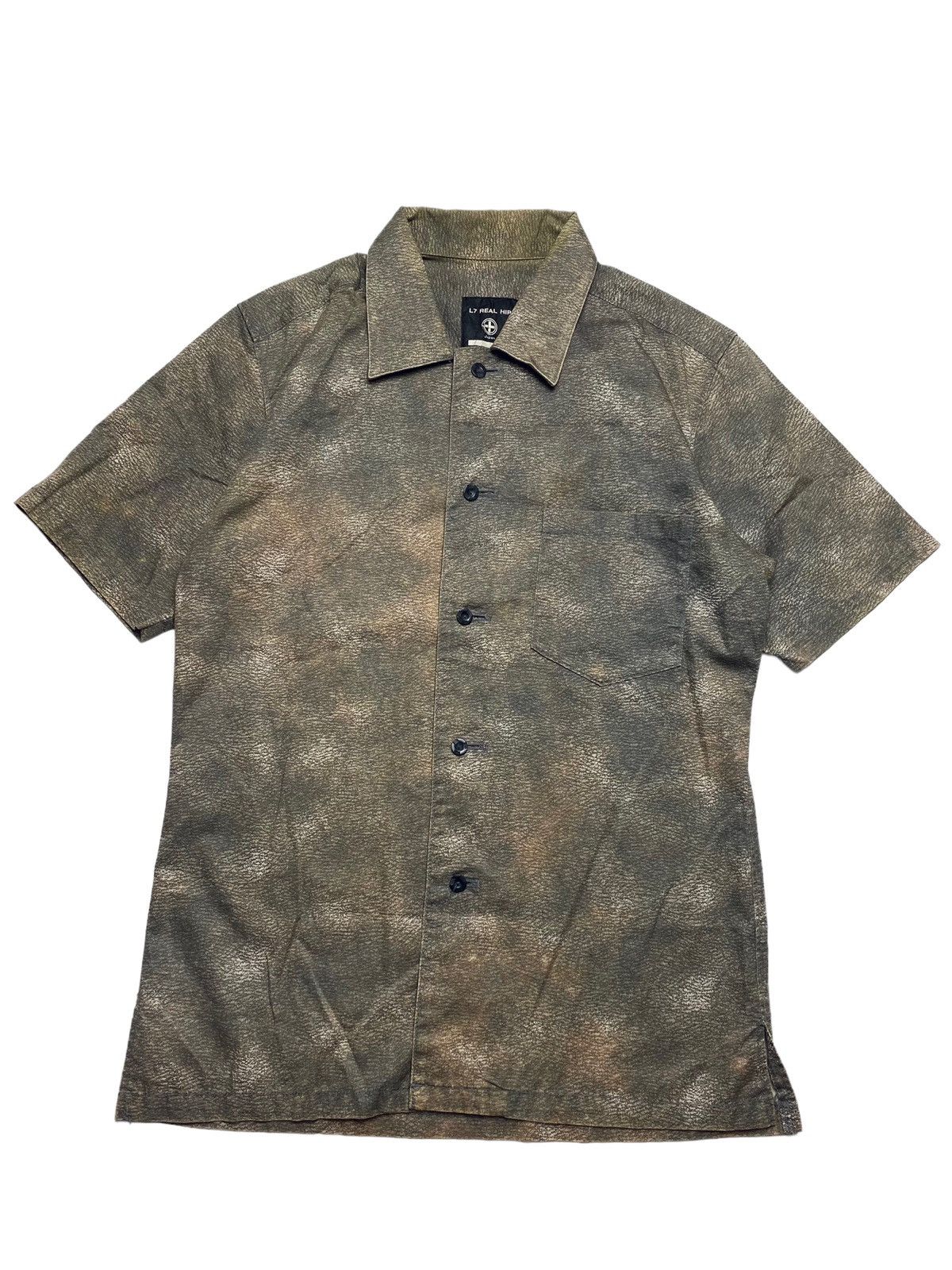 If Six Was Nine 2000s L7 Real Hip - Mud Wash Rusted Short Button Shirt Size US M / EU 48-50 / 2 - 2 Thumbnail