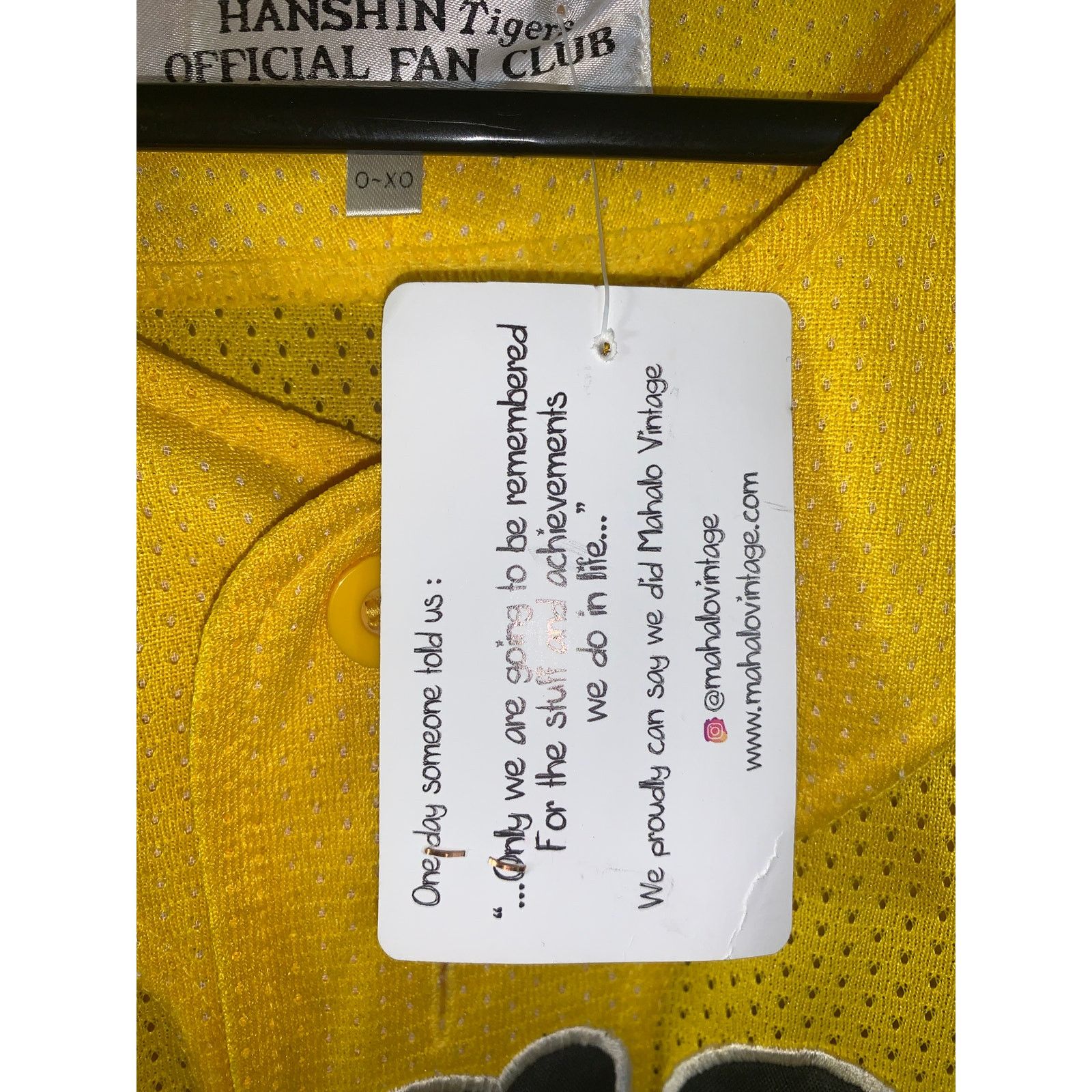 Vintage Hanshin Tigers #25 Official Fan Club Jersey Japan Size US L / EU 52-54 / 3 - 10 Thumbnail