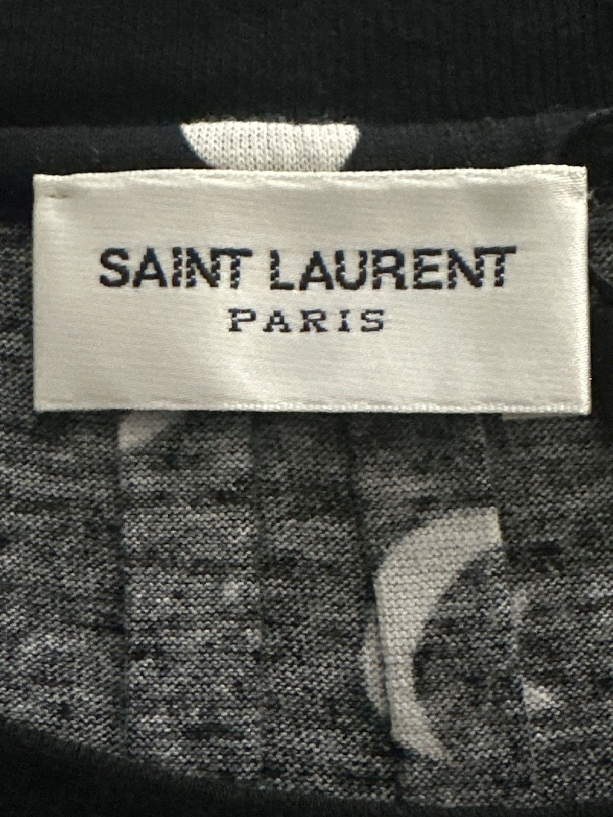 Saint Laurent Paris Saint Laurent Moon and Star Print Short Sleeve Tee Size L / US 10 / IT 46 - 3 Thumbnail
