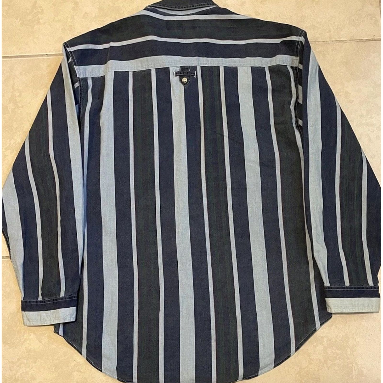 Gotcha VINTAGE 90s Striped Faded Button-Up Shirt Blue L Surf Skate Beach Grunge AOP Vaporwave Gotcha OP Mens Size US L / EU 52-54 / 3 - 5 Thumbnail
