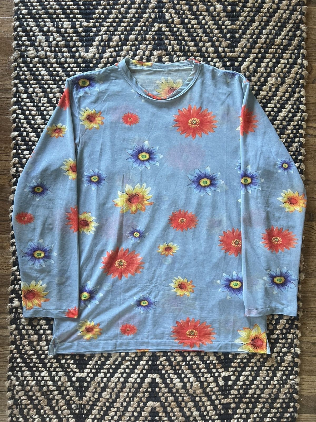 Yohji Yamamoto Yohji Yamamoto Pour Homme SS02 Floral Mesh Long Sleeve Shirt Size US L / EU 52-54 / 3 - 1 Thumbnail