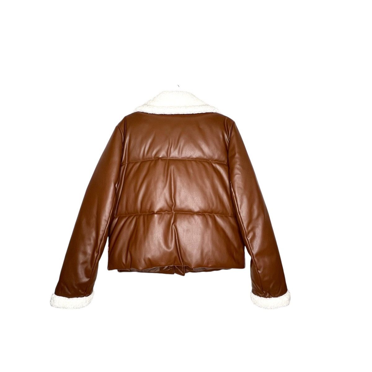 Levi's Levi's Sherpa-Trimmed Faux-Leather Puffer Coat Size L / US 10 / IT 46 - 7 Thumbnail