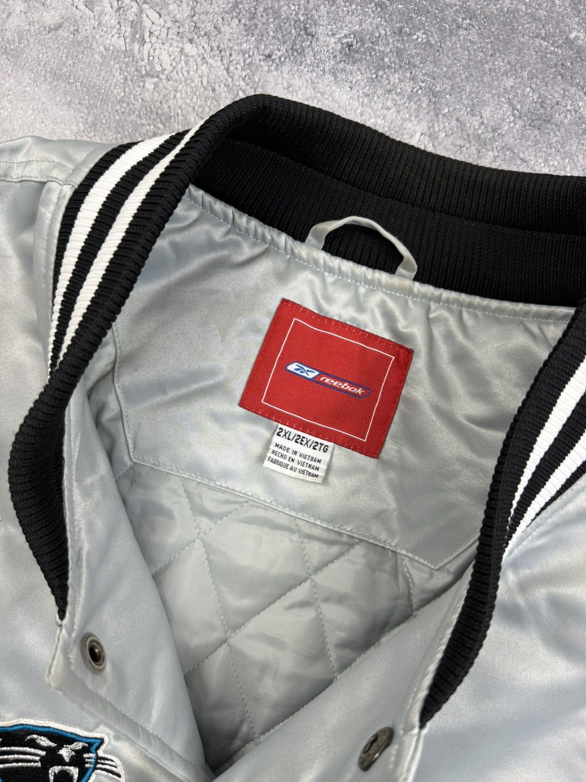NFL Vintage NFL Reebok All Over Team Logo Patch Bomber Jacket Size US XXL / EU 58 / 5 - 8 Thumbnail