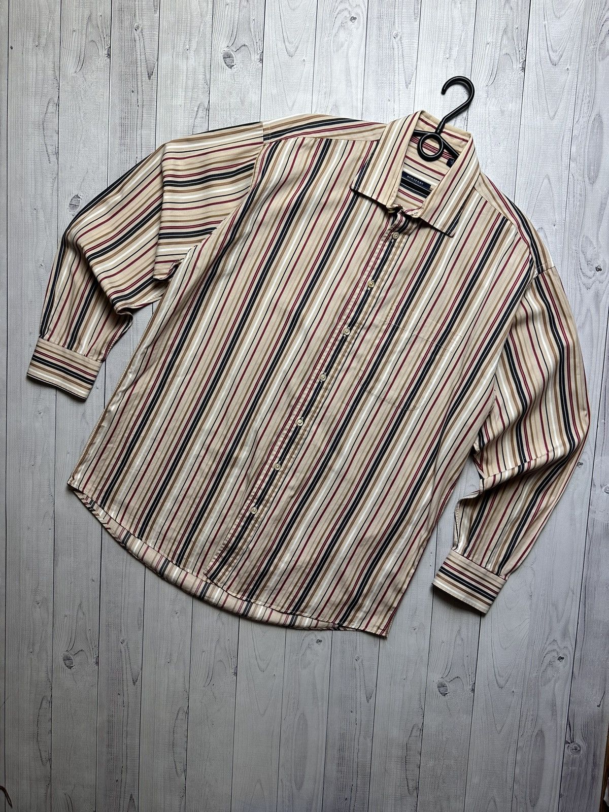 Vintage Burberry striped shirt size L rare