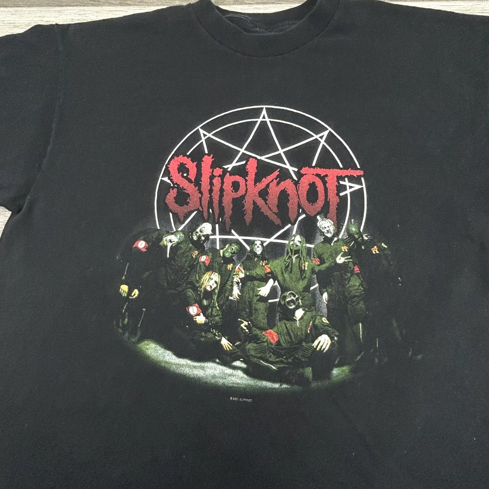 Doublet VINTAGE Slipknot Shirt Mens XL Black 2001 Pentagram IOWA Double Sided Metal EUC Shirt Mens XL Black Slipknot 2001 Vintage Band Graphic T-Shirt Size US XL / EU 56 / 4 - 5 Thumbnail