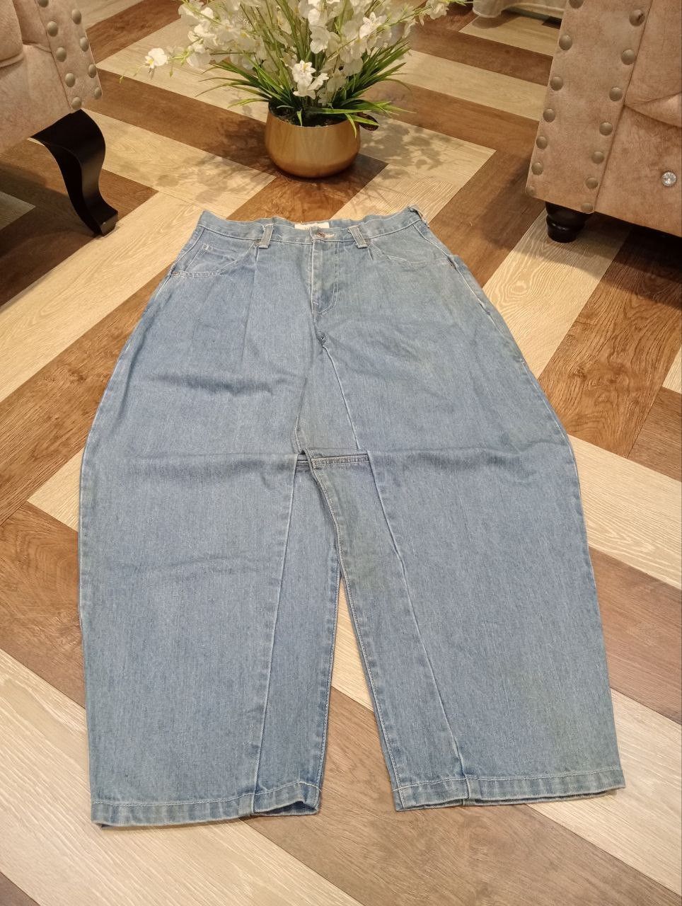 Issey Miyake RARE ZUCCA BY ISSEY MIYAKE BALLOON BAGGY BLUE DENIM PANTS Size US 31 - 3 Thumbnail
