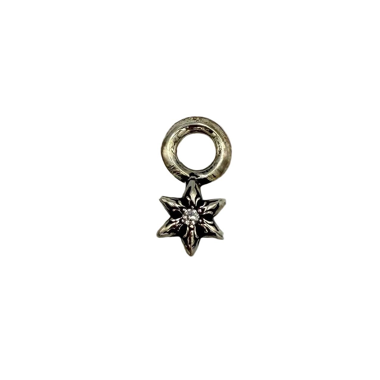 Chrome Hearts Silver 6 Point Star Charm Pendant (with Diamond) Size ONE SIZE - 1 Preview