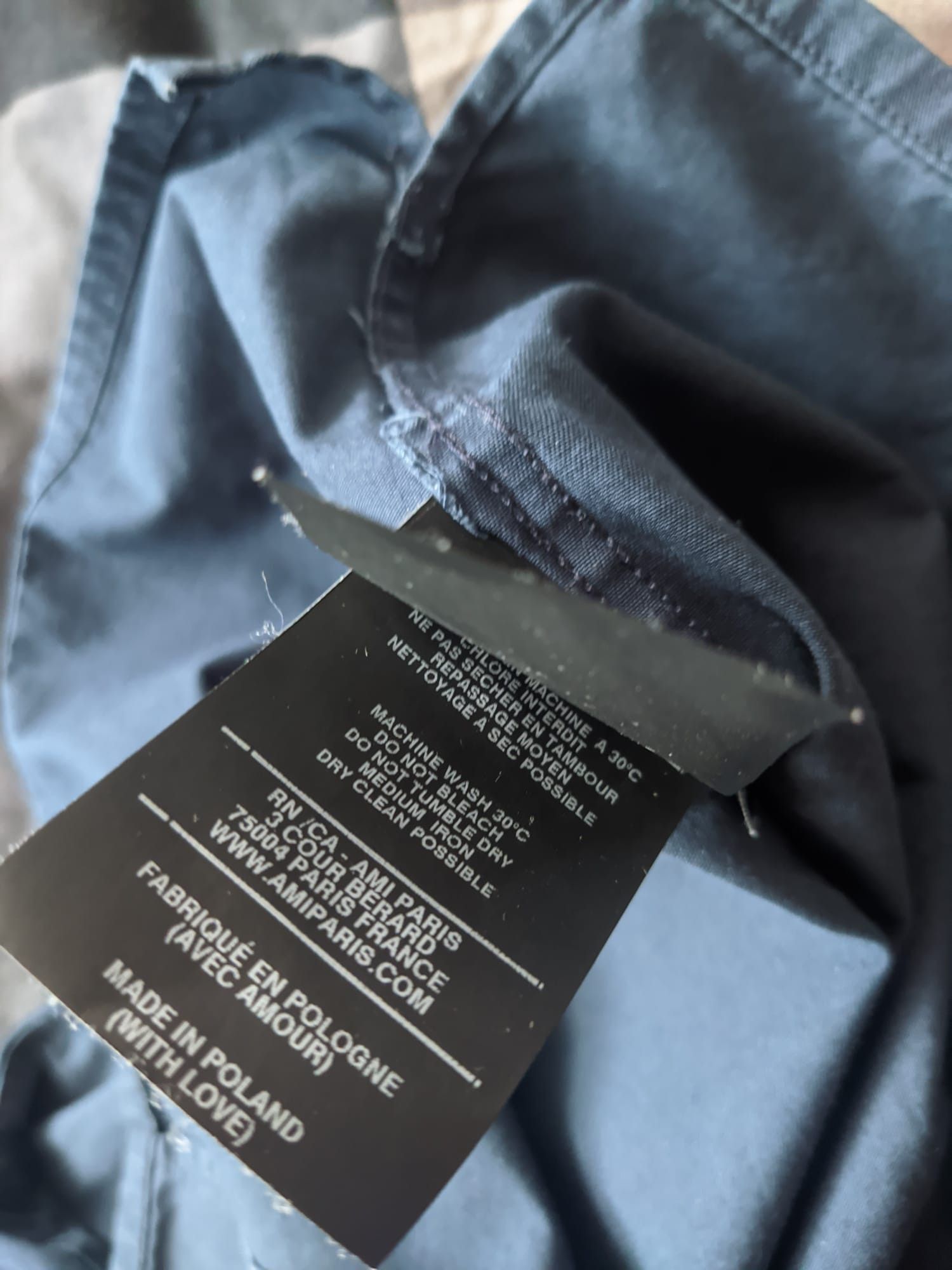 AMI AMI Short Sleeve Navy Button Down Size US L / EU 52-54 / 3 - 8 Thumbnail