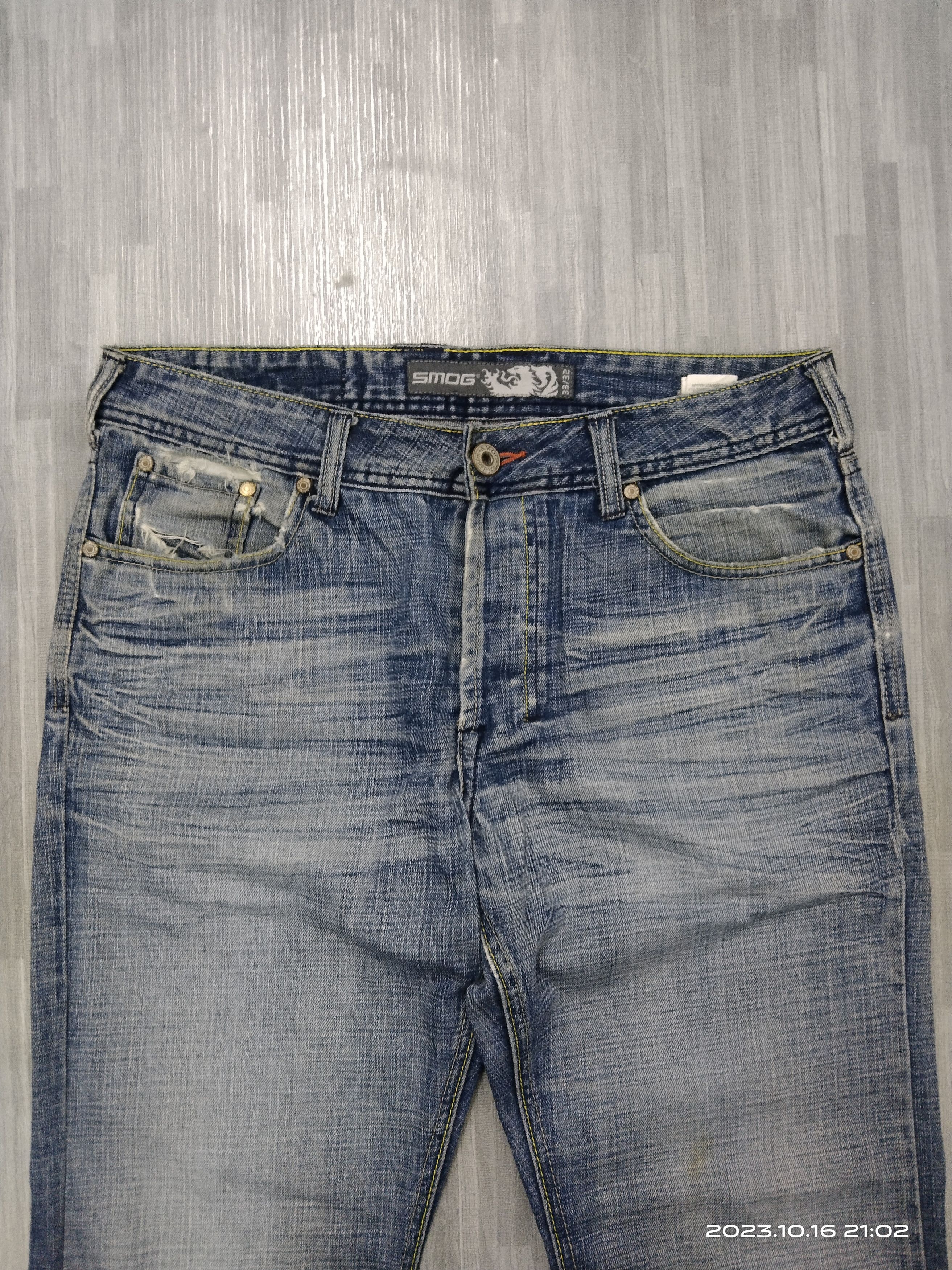 Japanese Brand SICK RIPED FLARE SMOG DENIM PANTS Size US 33 - 4 Thumbnail