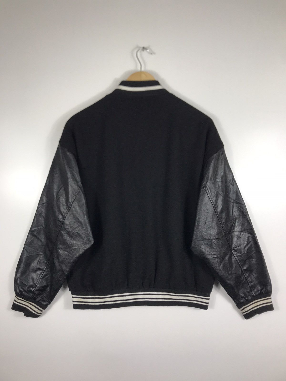 14th Addiction 🔥Black Air Skeleton Wool Baggy Varsity Jacket Size US M / EU 48-50 / 2 - 12 Thumbnail