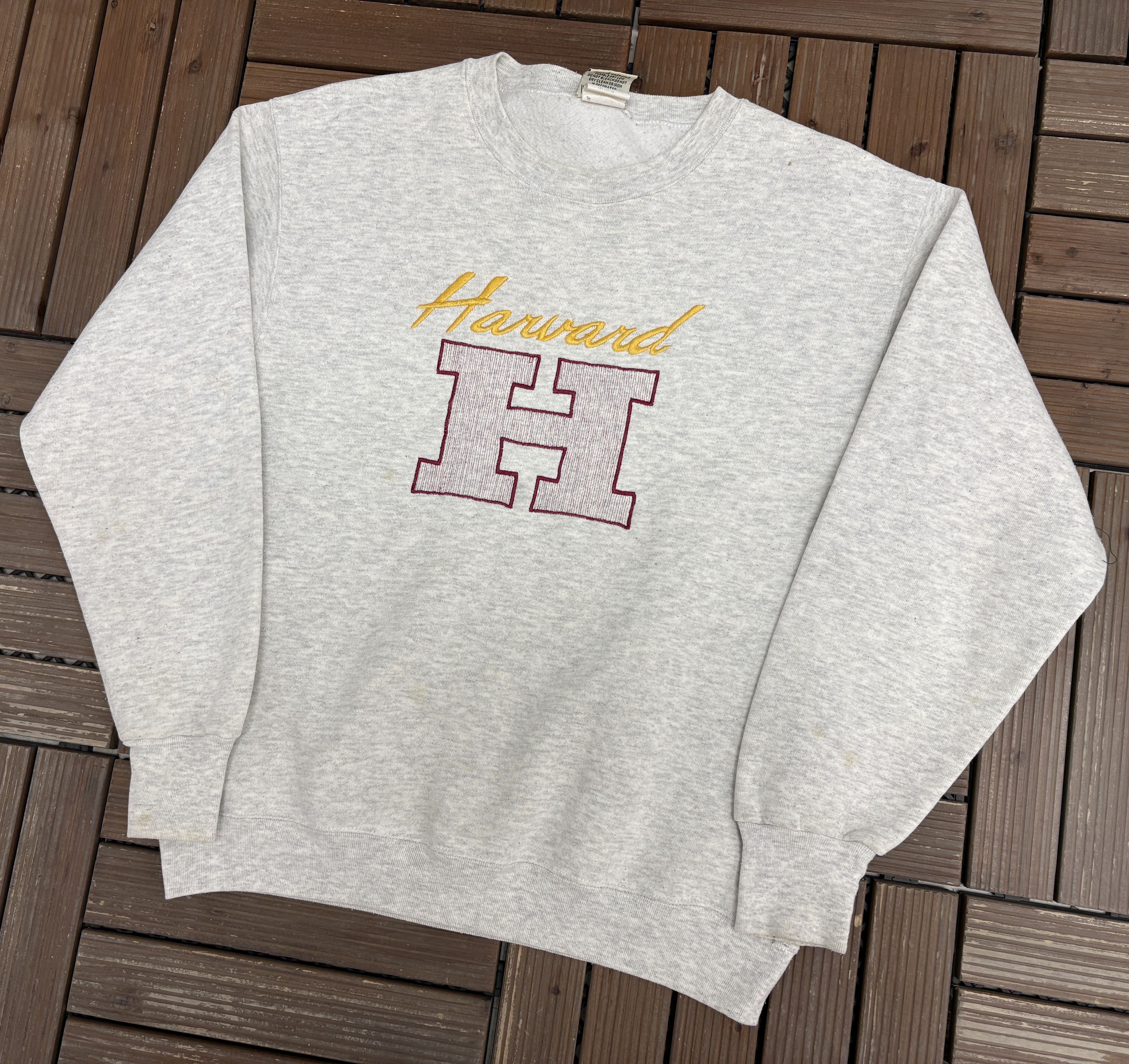 Vintage Harvard Crimson Vintage Grey Sweater Crewneck Size US M / EU 48-50 / 2 - 3 Thumbnail