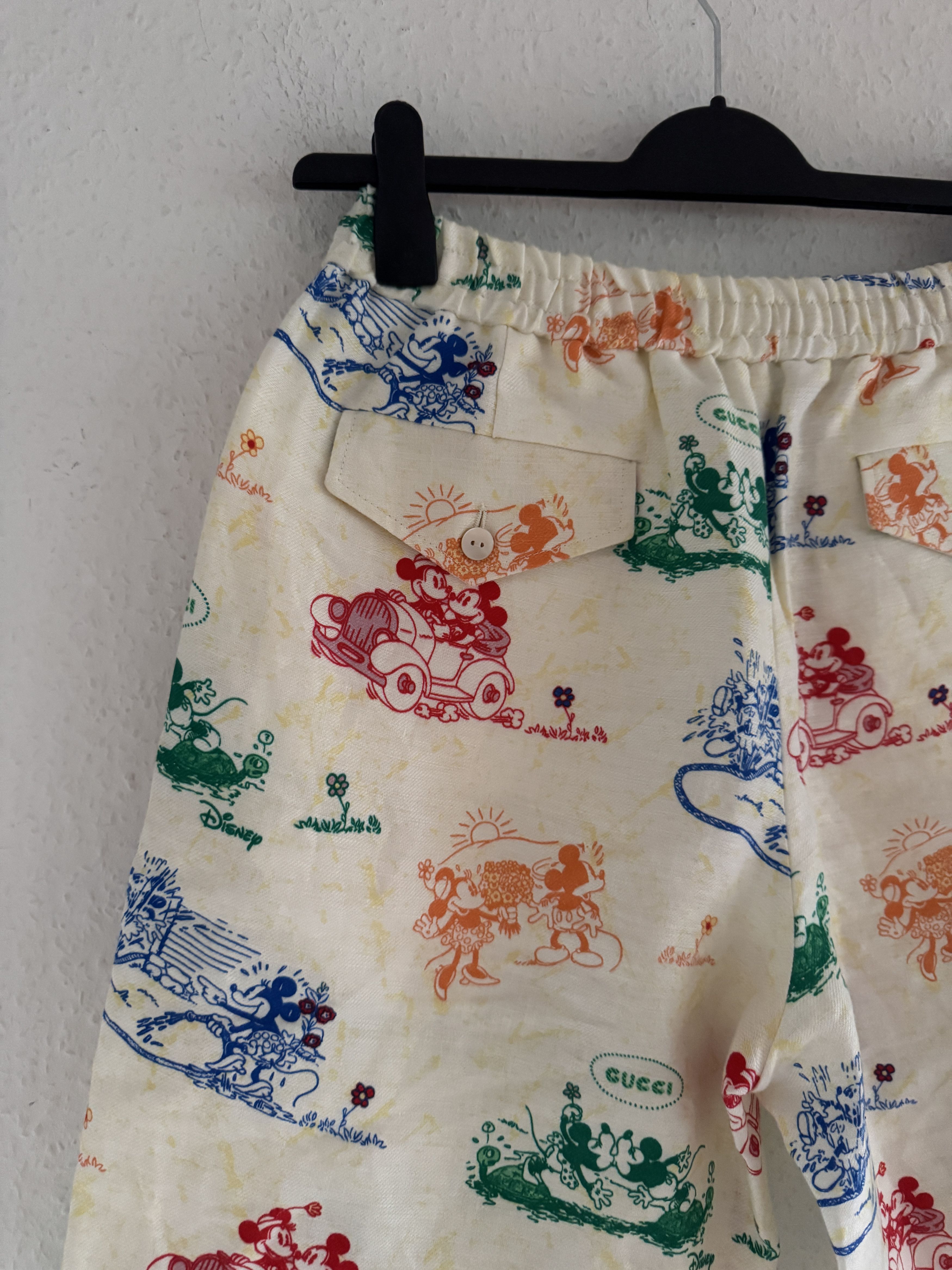 Disney × Gucci Linen Mickey Shorts Size US 32 / EU 48 - 10 Thumbnail
