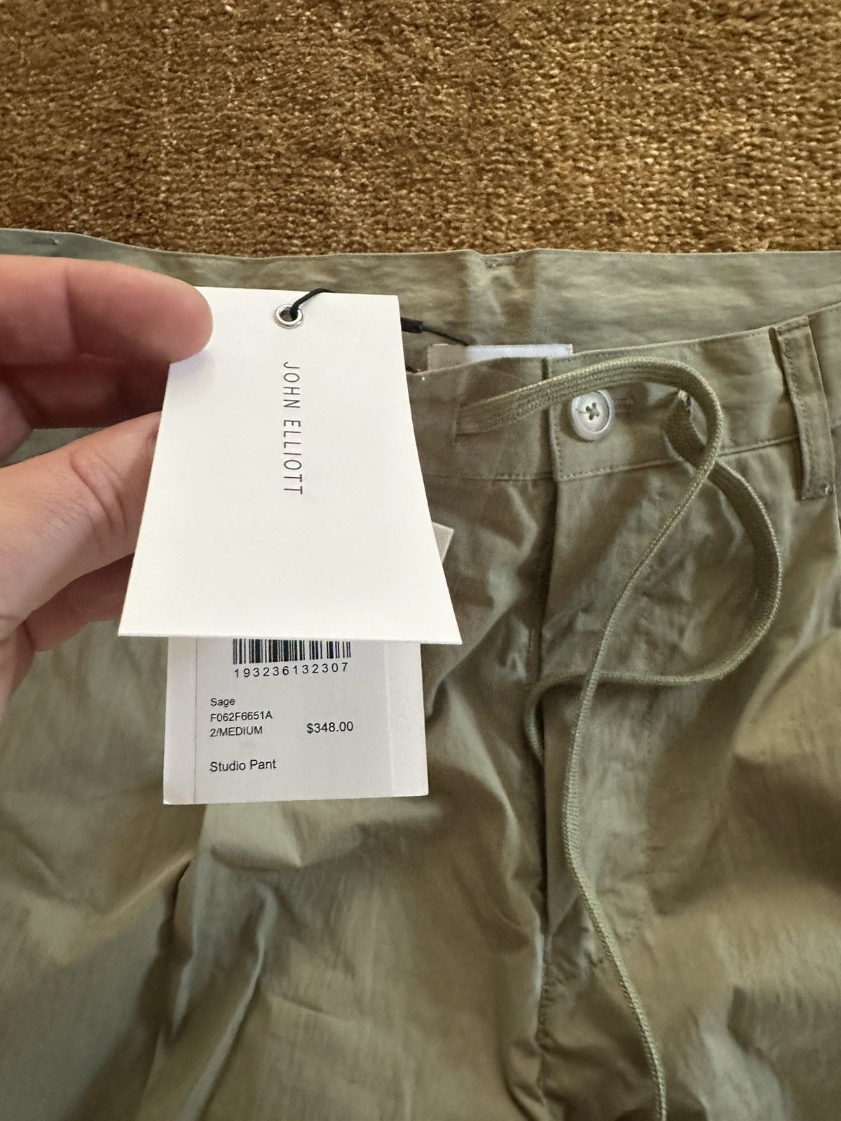 John Elliott Brand New John Elliott Studio Pant 32x30 Light Khaki Green Size US 32 / EU 48 - 3 Thumbnail