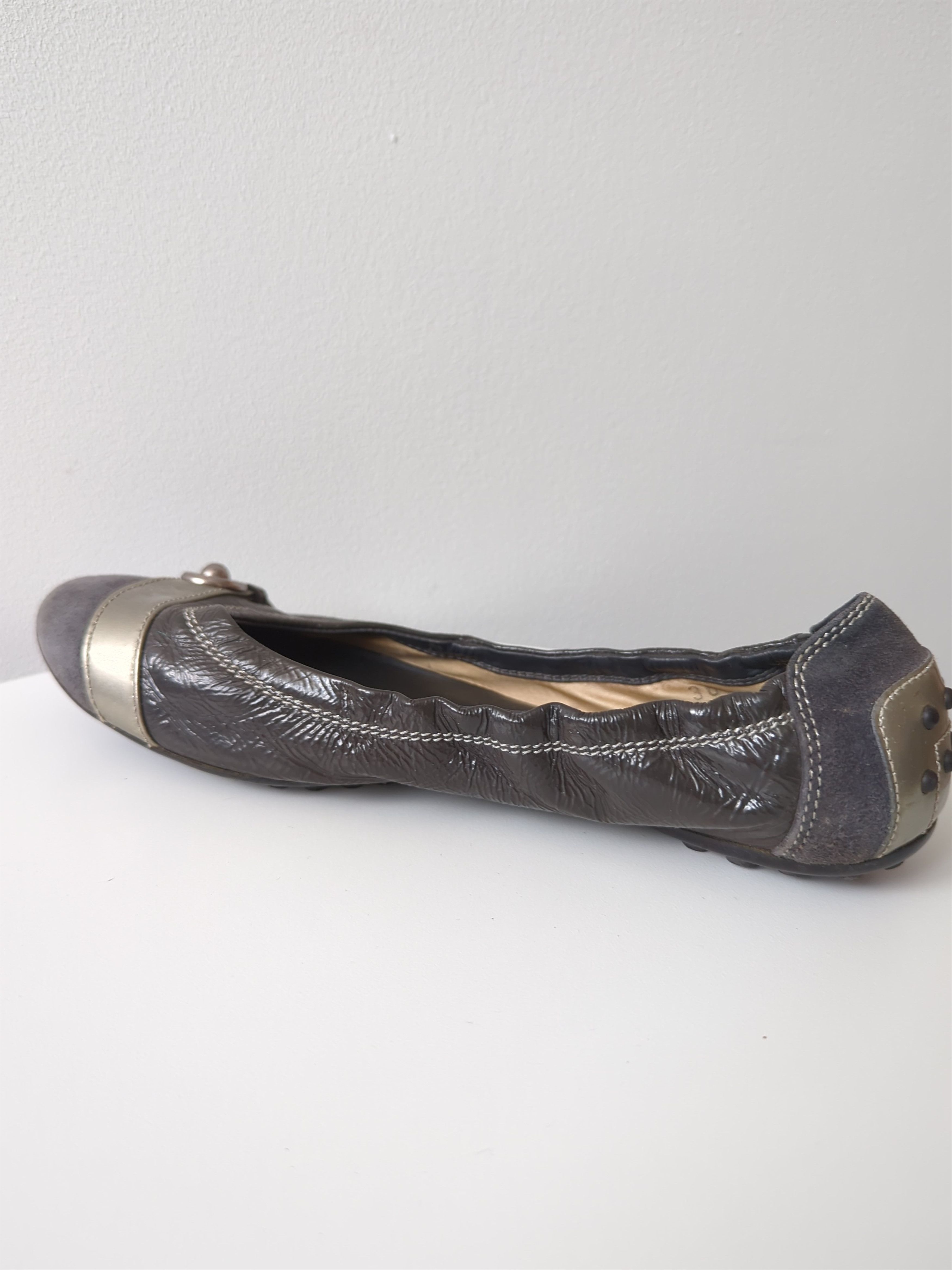 Tod's Tod’s Leather Suede Ballet Flats Grey EU 36.5 US 5.5 Size US 5.5 / IT 35.5 - 8 Thumbnail