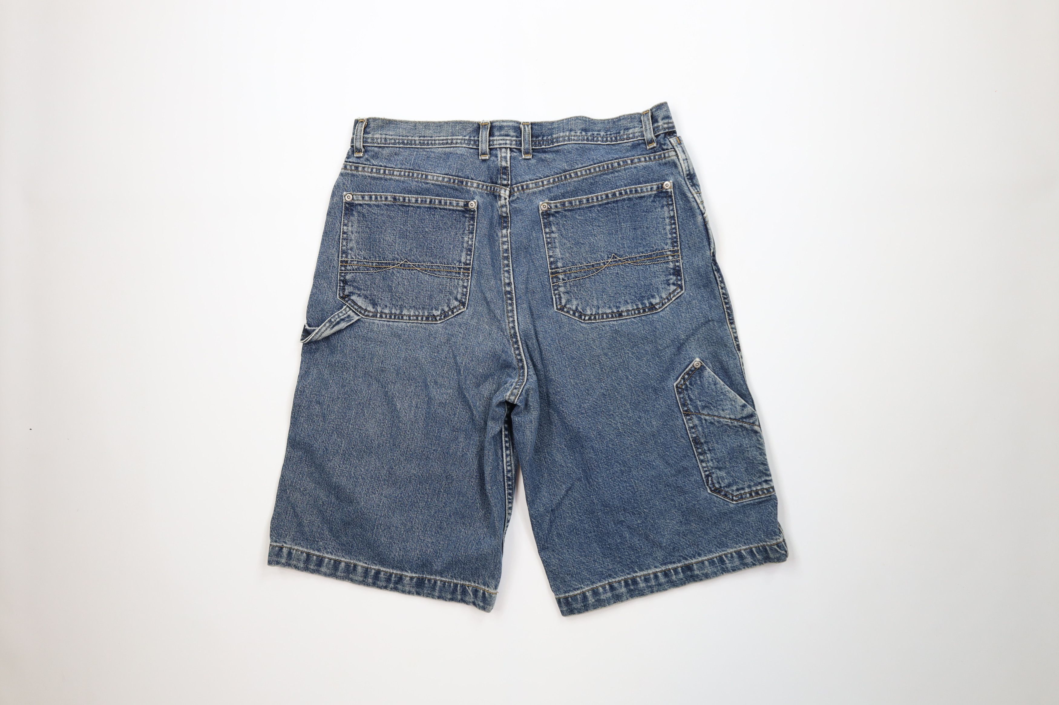 Vintage Vintage 90s Streetwear Baggy Fit Dungaree Denim Shorts Jorts Size US 36 / EU 52 - 10 Thumbnail