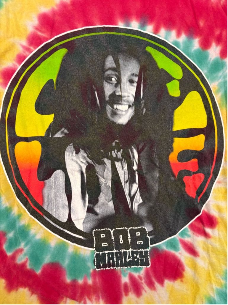 Zion Rootswear Men's Zion Rootswear Bob Marley T-shirt,L Yellow/Red Tie Dye Size US L / EU 52-54 / 3 - 6 Thumbnail