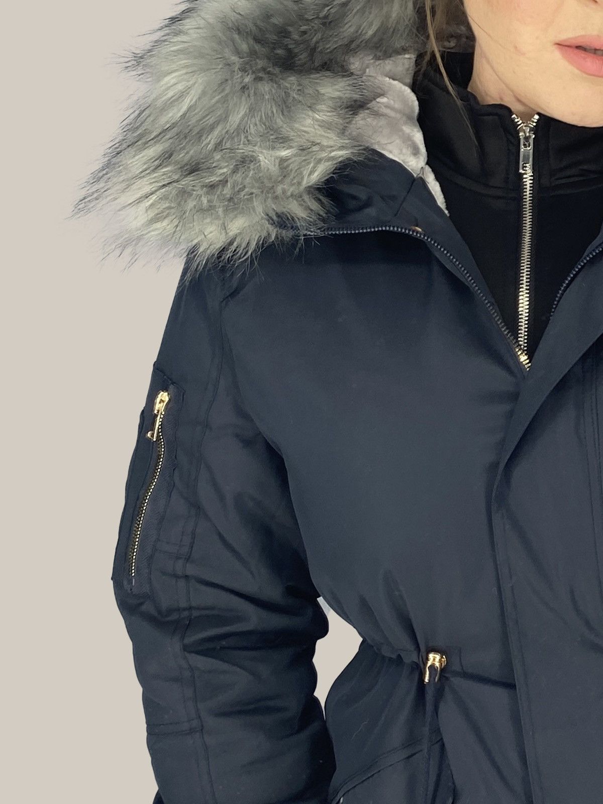 Other Navy Fur-Trimmed Jacket – Chic and Warm Size L / US 10 / IT 46 - 3 Thumbnail